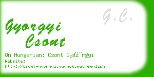 gyorgyi csont business card